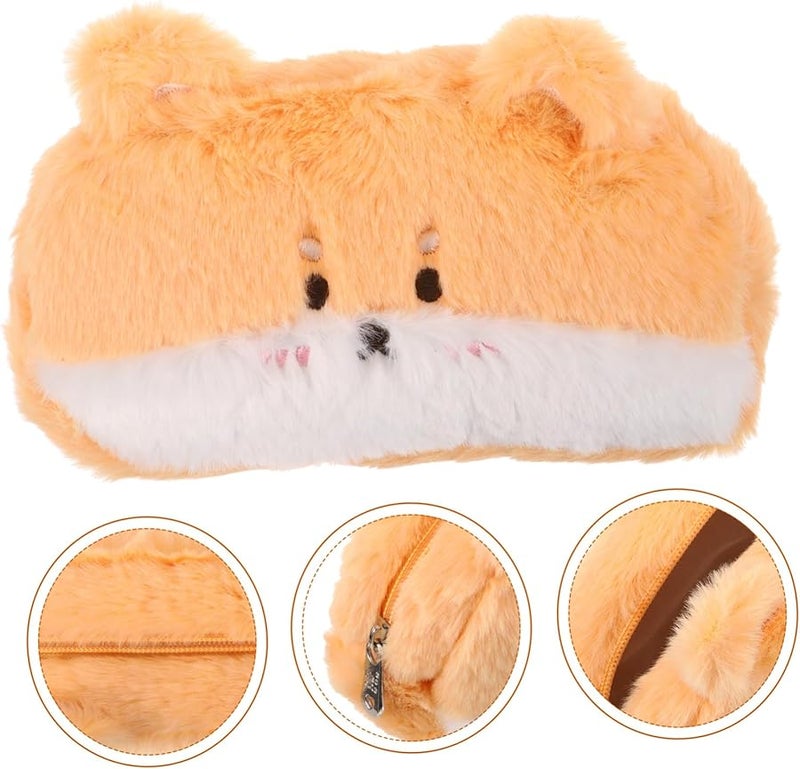 Pink Cartoon Plush Makeup Bag Cute Animal Toiletry Organizer Portable Travel Pouch - Image 4
